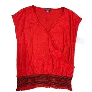 Vince Camuto Red V-Neck Sleeveless Top Size- XS NWOT
